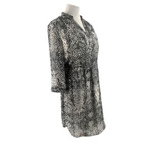 Vince Cameo Snakeskin Print Shirt Dress With Pockets Size 8